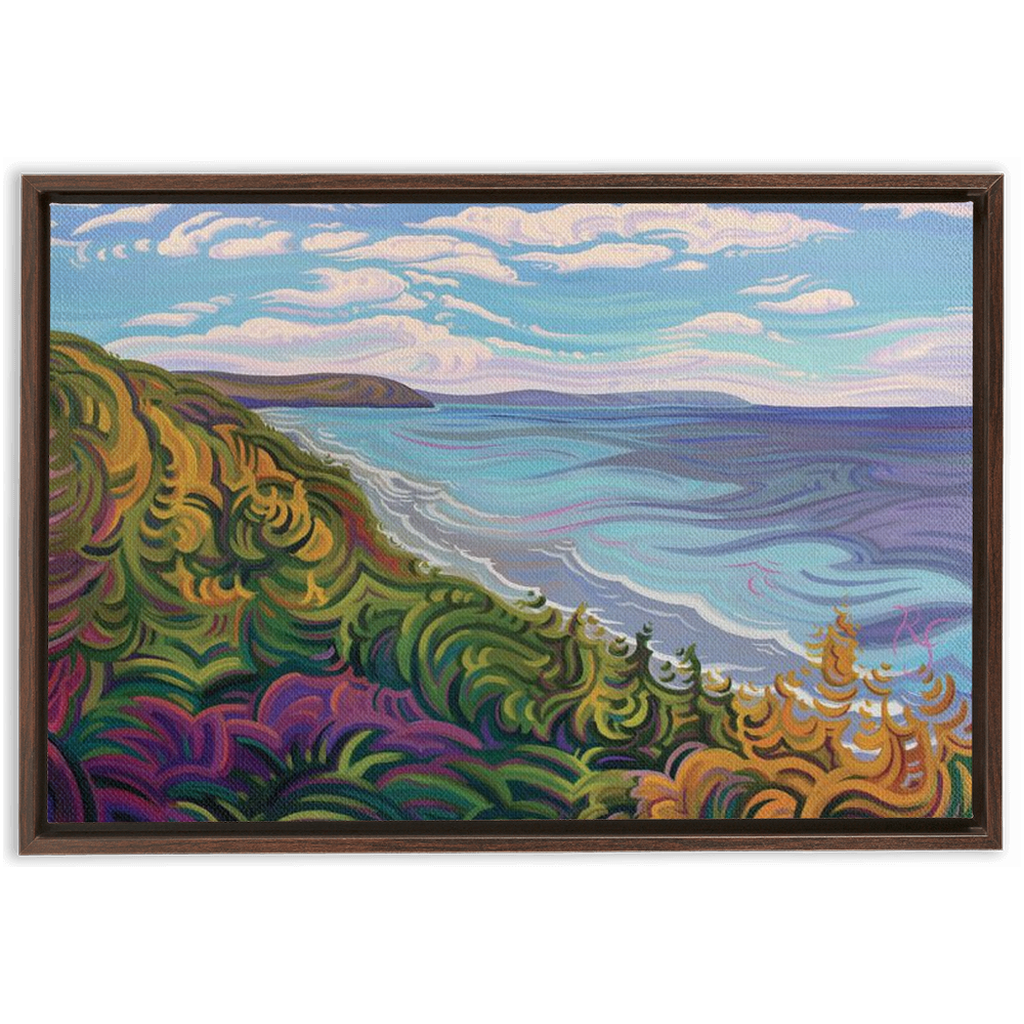 Colorful Memories Framed Canvas Print - Shoreline