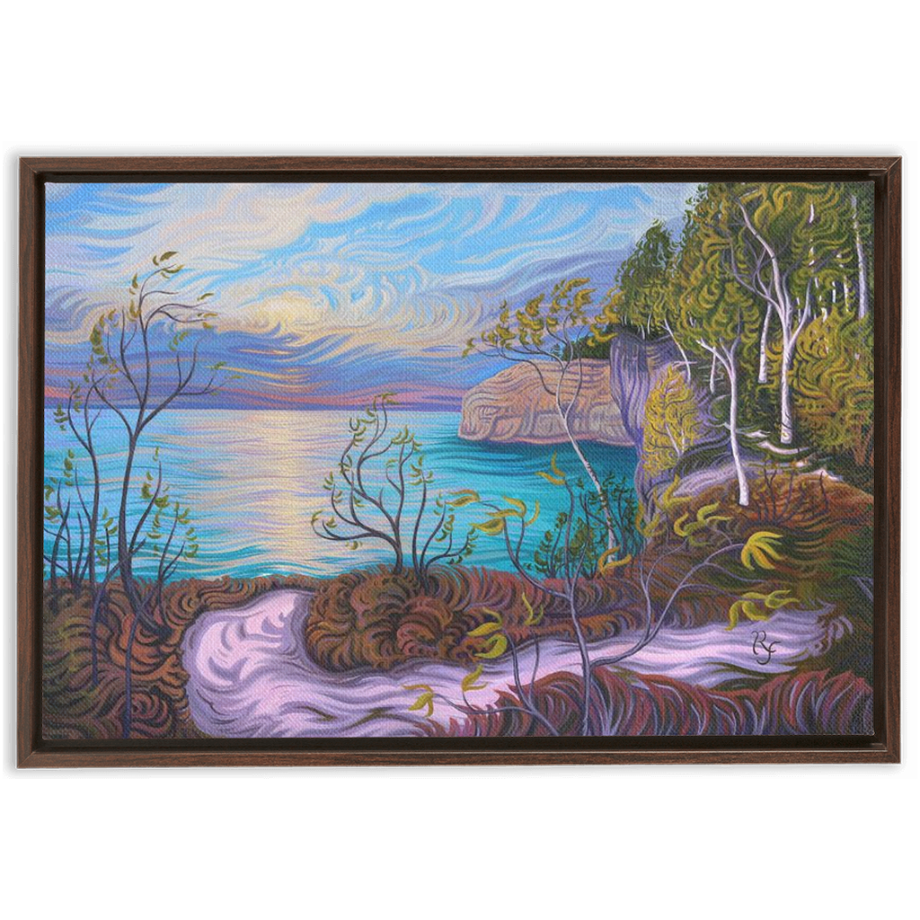 Pictured Rocks Framed Canvas Print - "Perfect Creation"