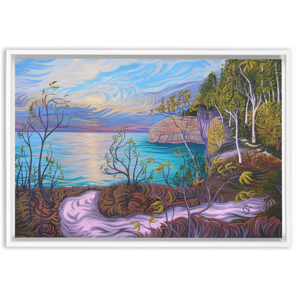 Pictured Rocks Framed Canvas Print - "Perfect Creation"