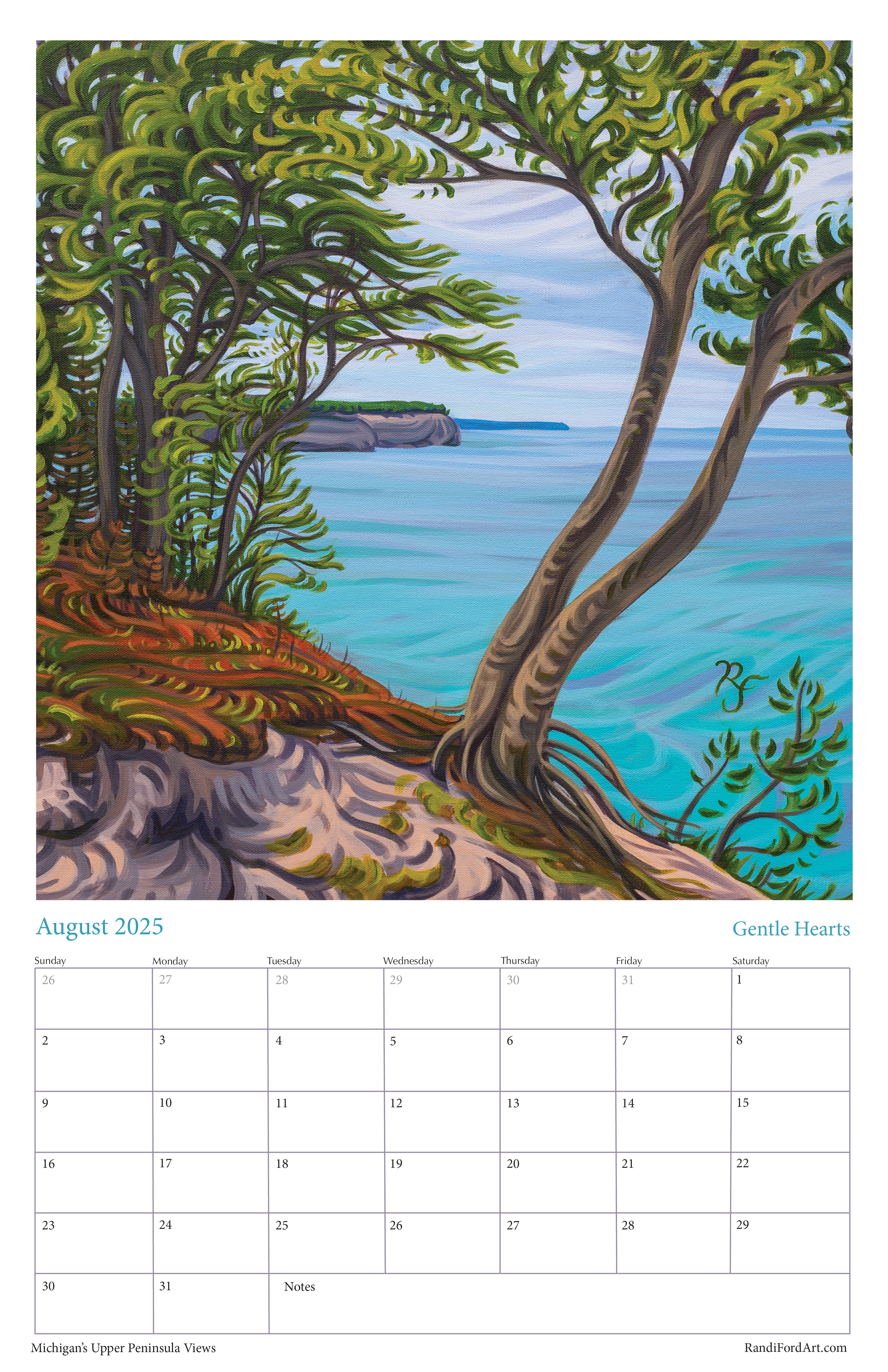 Michigan's Upper Peninsula Views 2026 Calendar