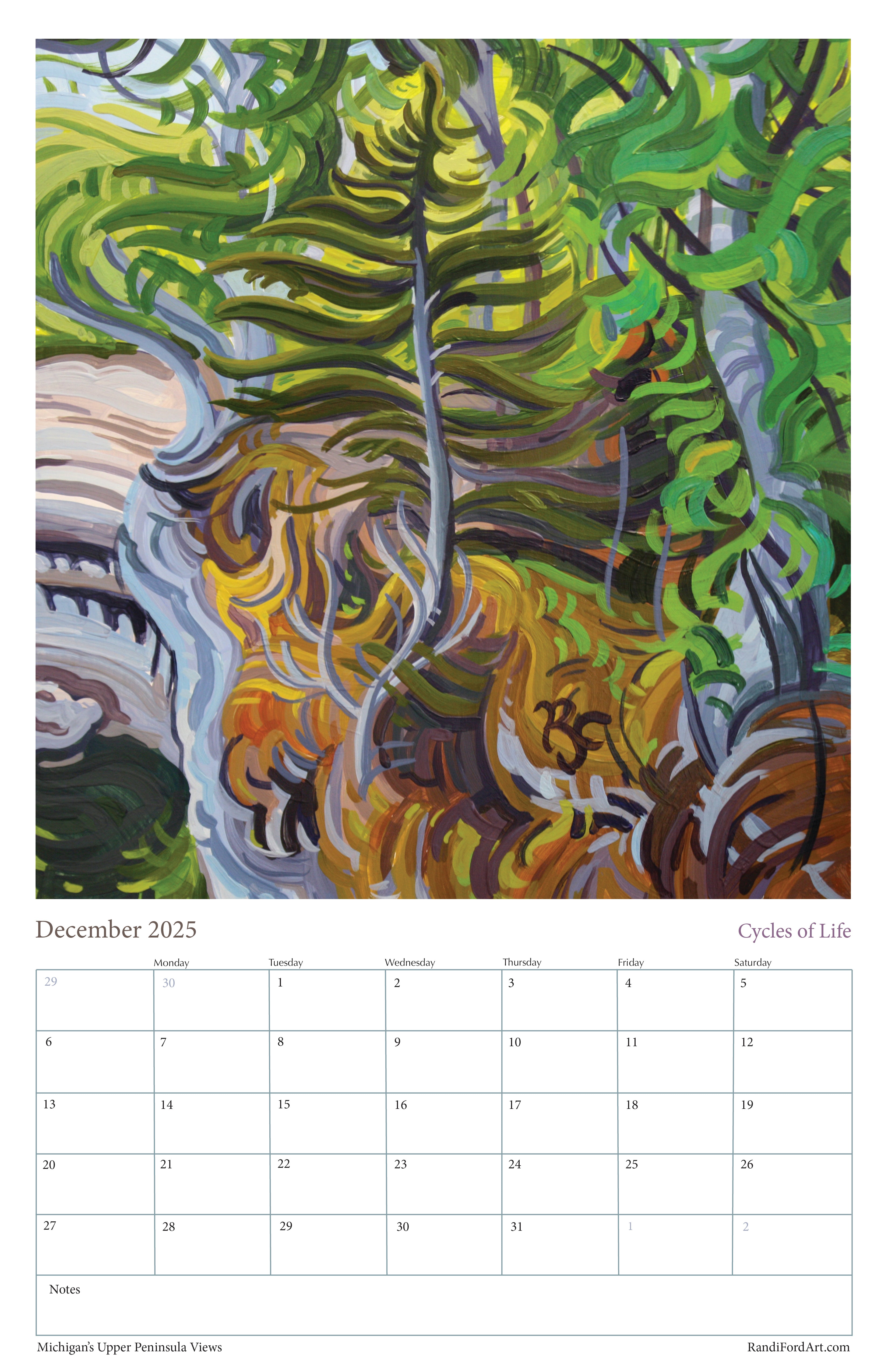 Michigan's Upper Peninsula Views 2026 Calendar