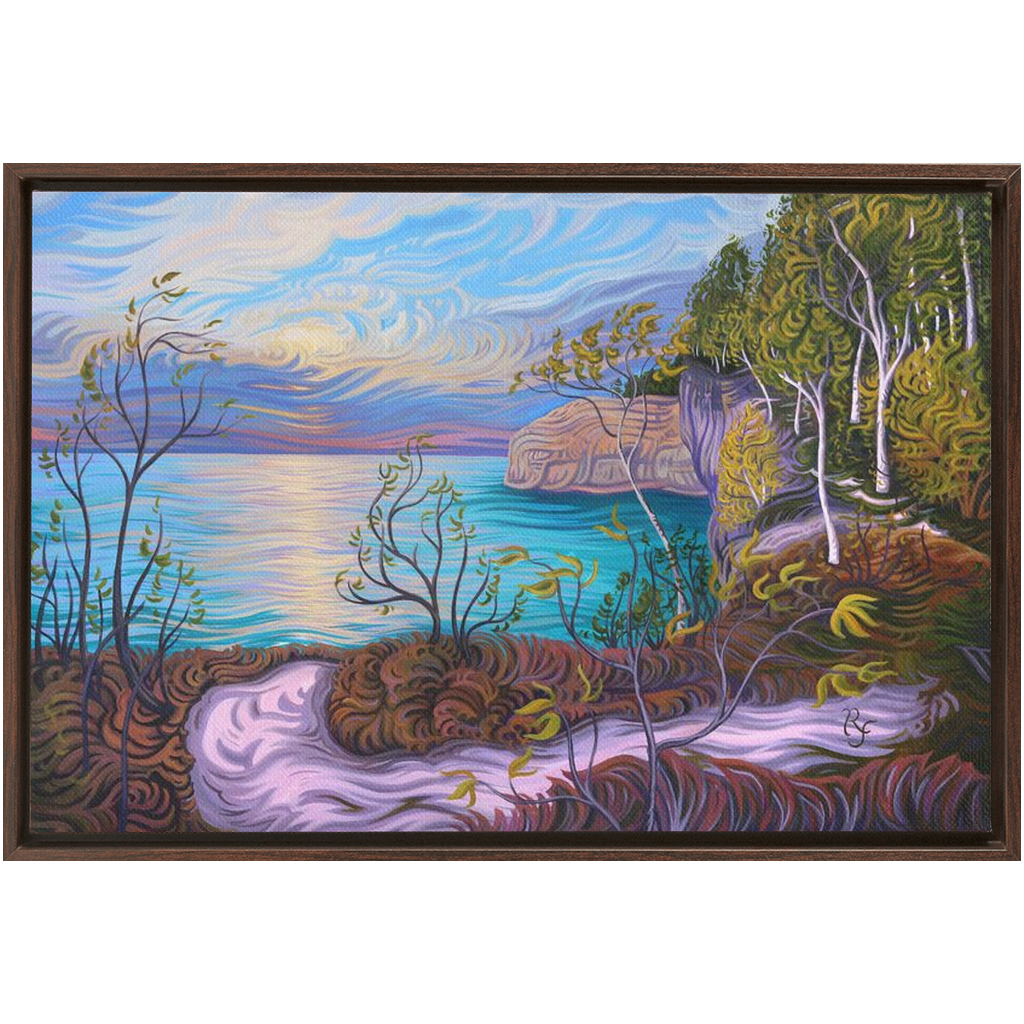 Pictured Rocks Framed Canvas Print - "Perfect Creation"