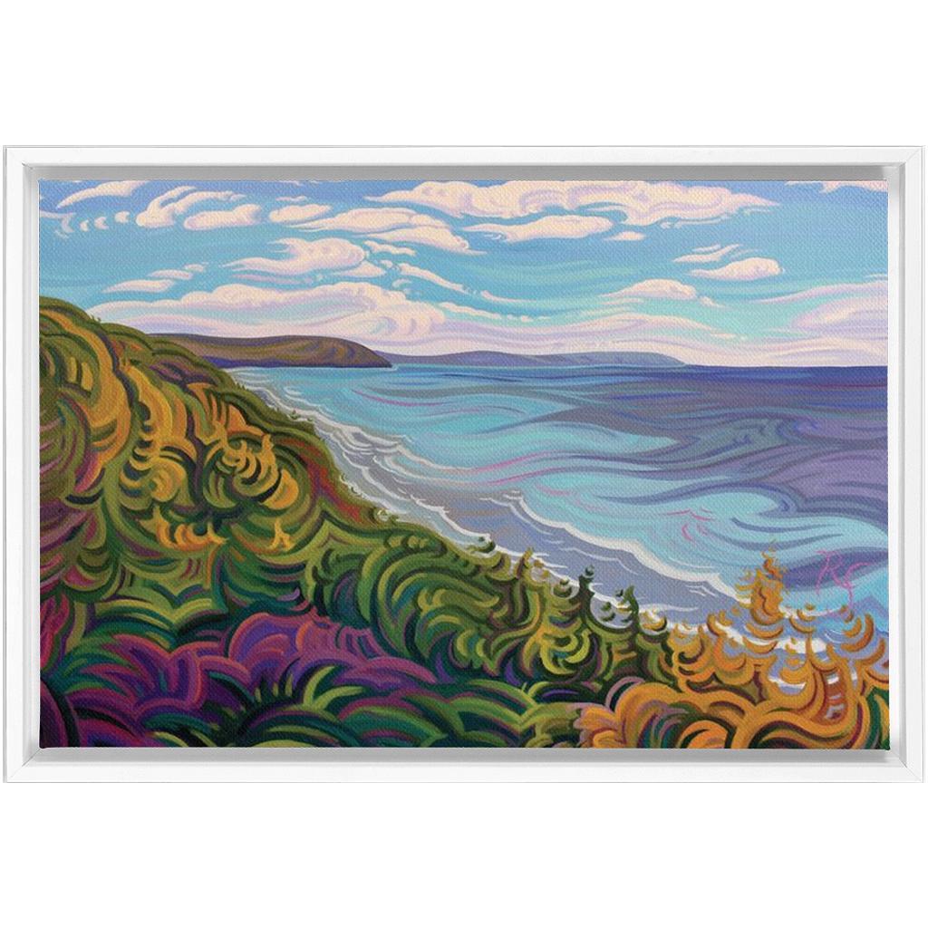 Colorful Memories Framed Canvas Print - Shoreline