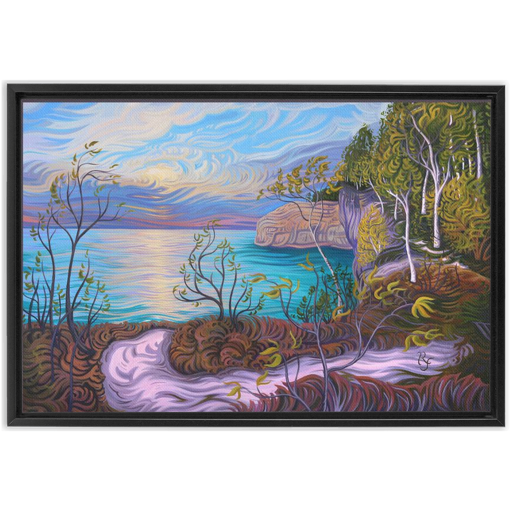 Pictured Rocks Framed Canvas Print - "Perfect Creation"