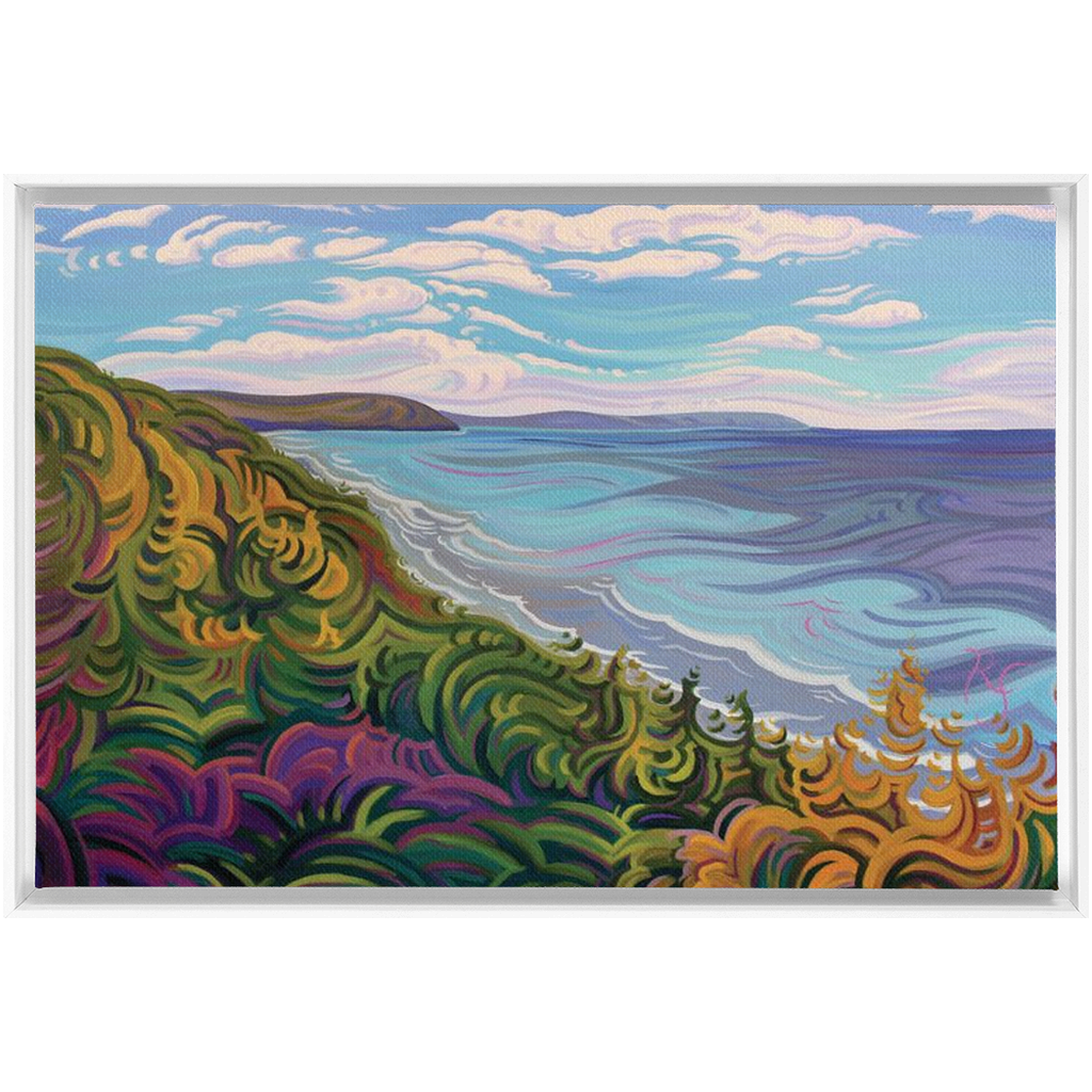 Colorful Memories Framed Canvas Print - Shoreline