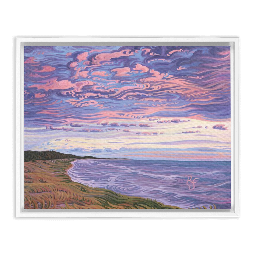 Michigan's Beauty Framed Canvas Print | Shoreline Sunset - Randi Ford