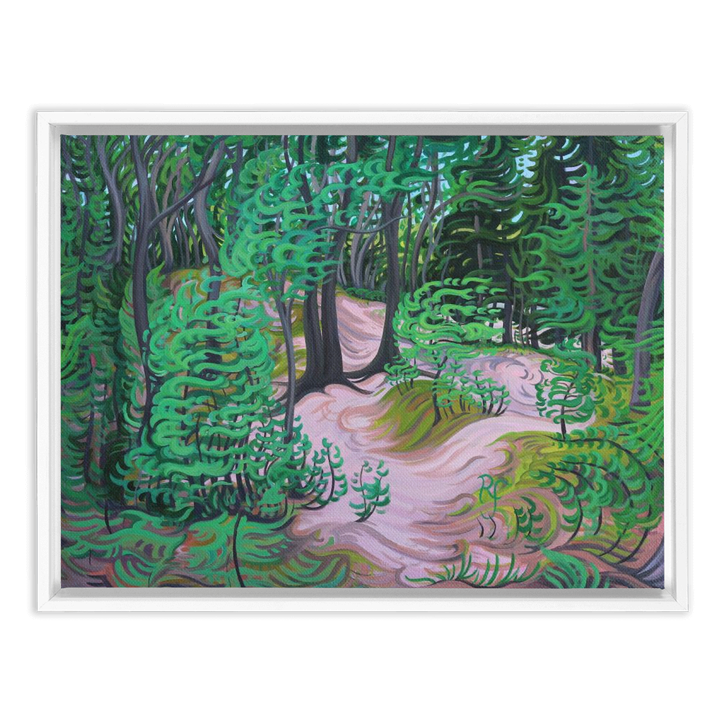 Michigan Dunes Forest Painting, Framed Canvas Prints - “Community”