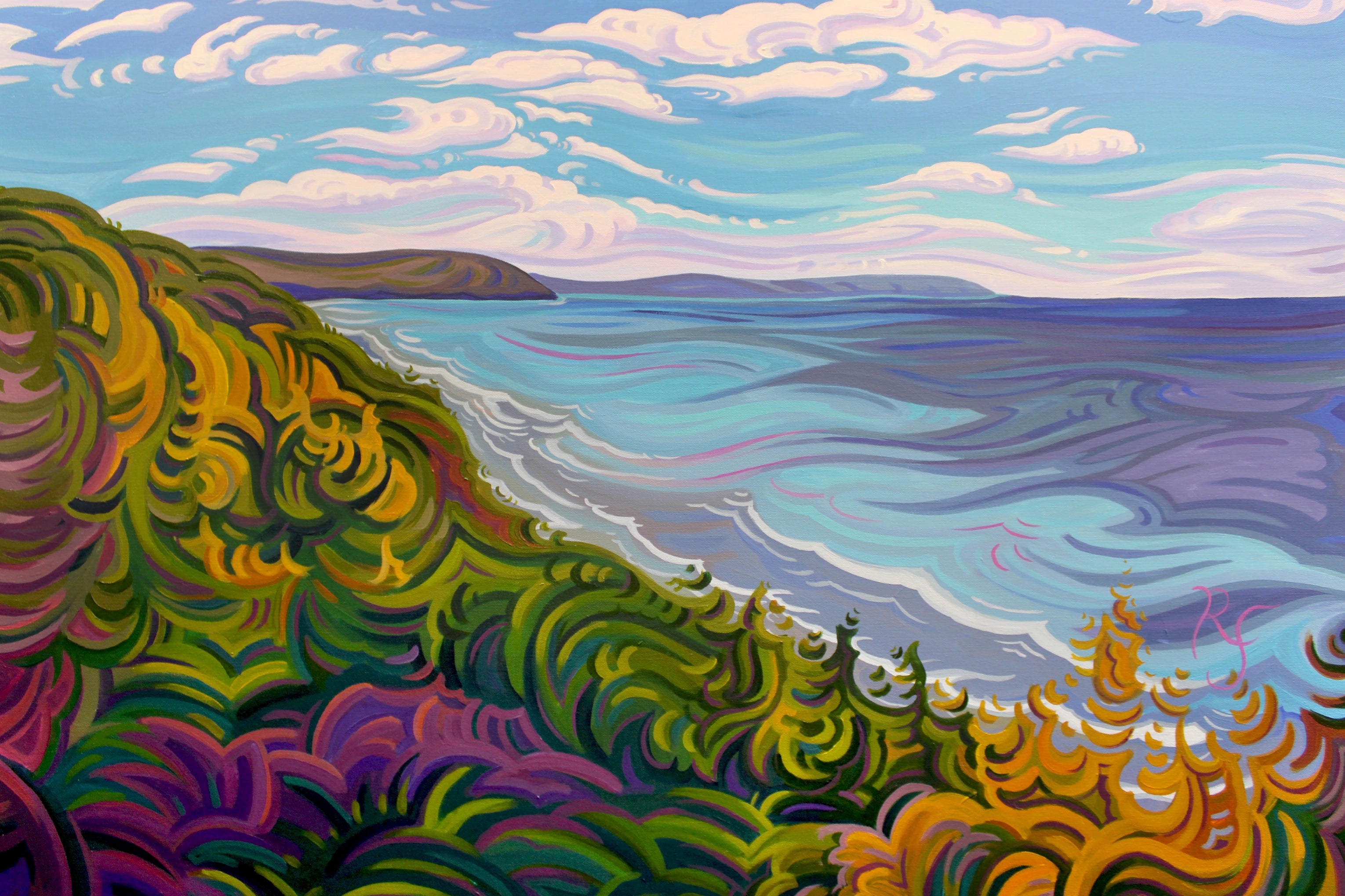 Colorful Memories Fine Art Paper Print - Lake Michigan Shoreline
