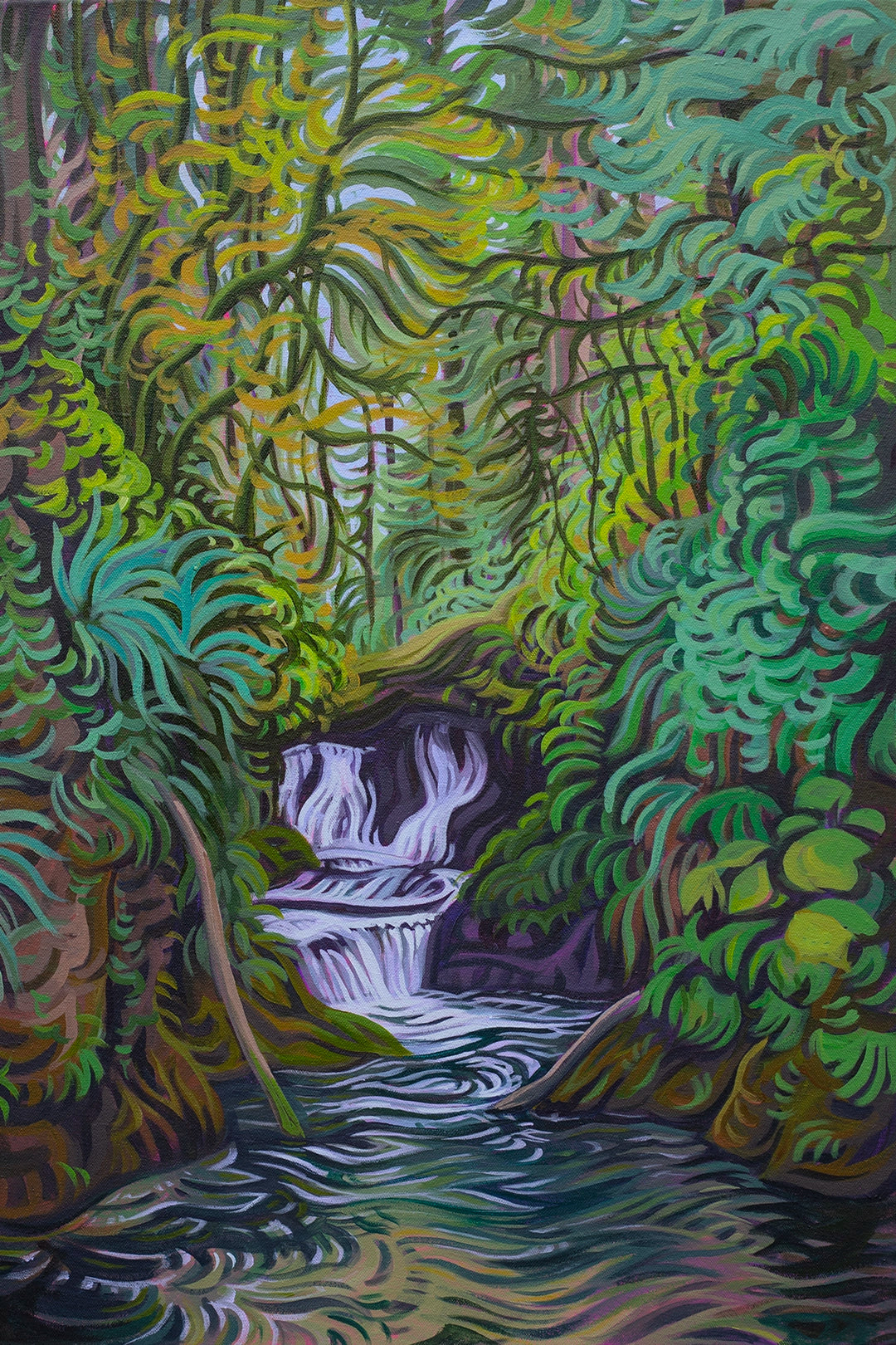 Gentle Whispers 30" x 20" Olympic National Park Waterfall