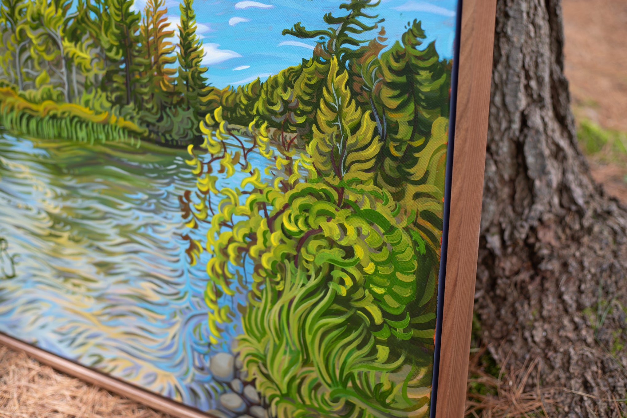 Platte River Painting, 24" x 30" -Tranquil Waters