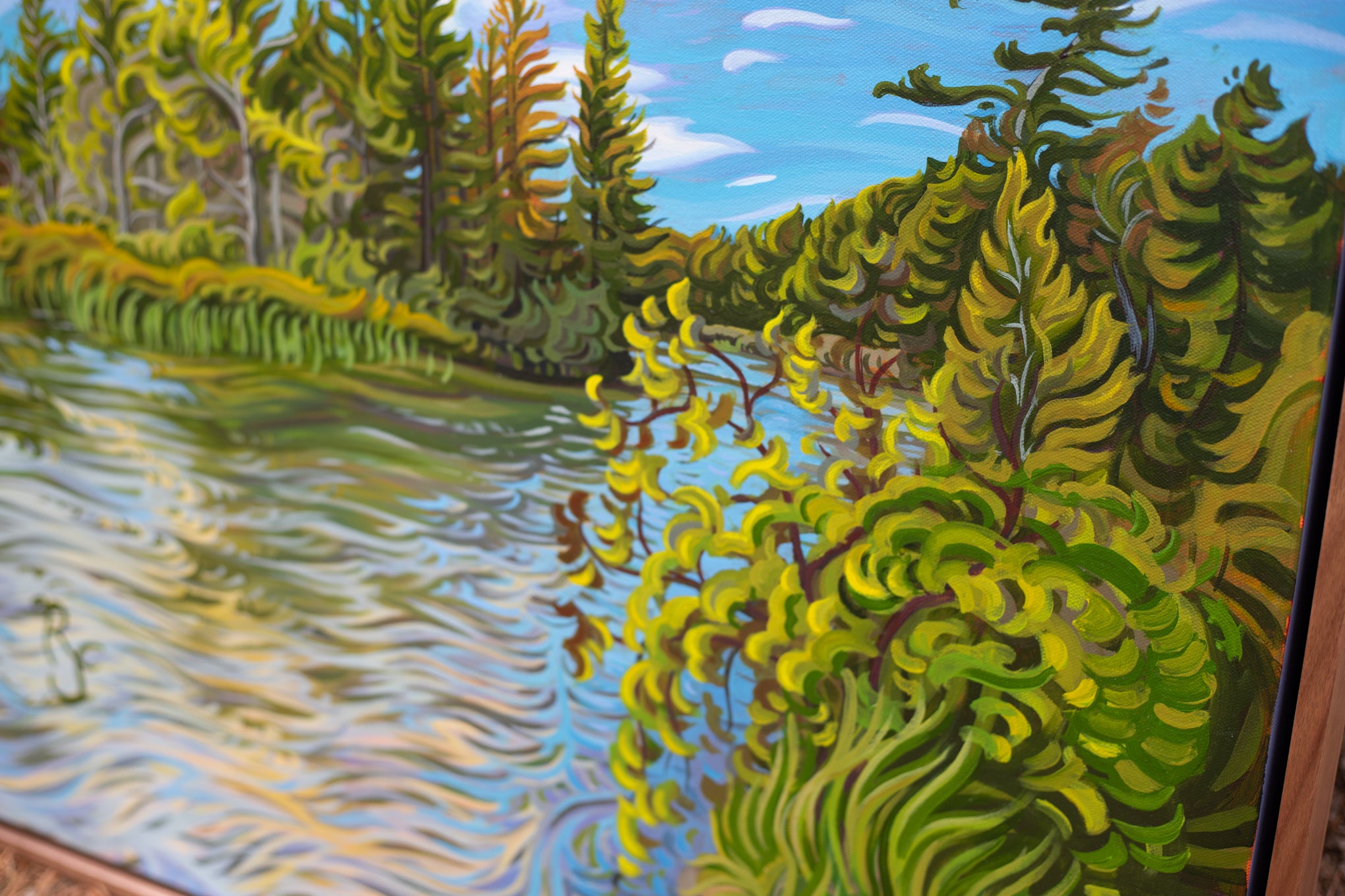 Platte River Painting, 24" x 30" -Tranquil Waters