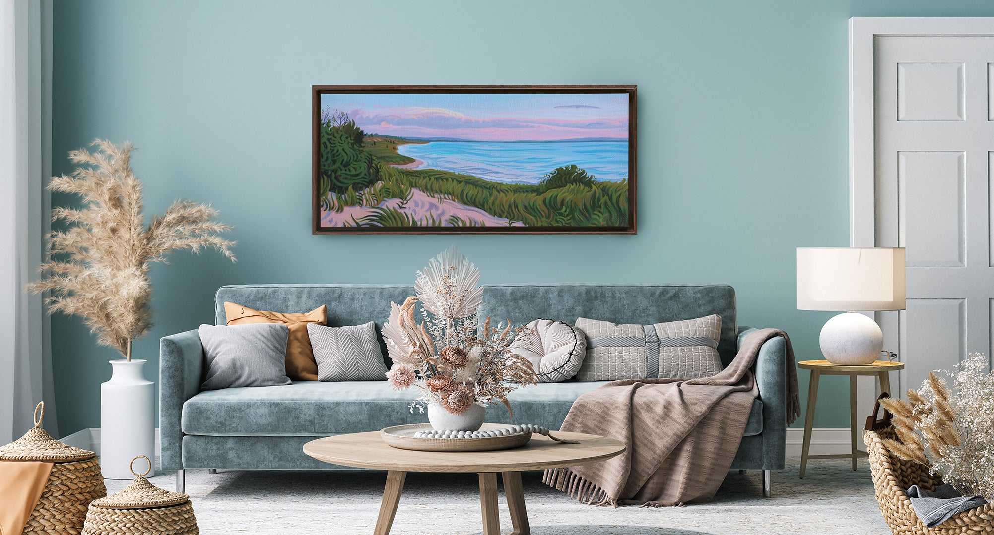 Water's Edge Framed Canvas Print