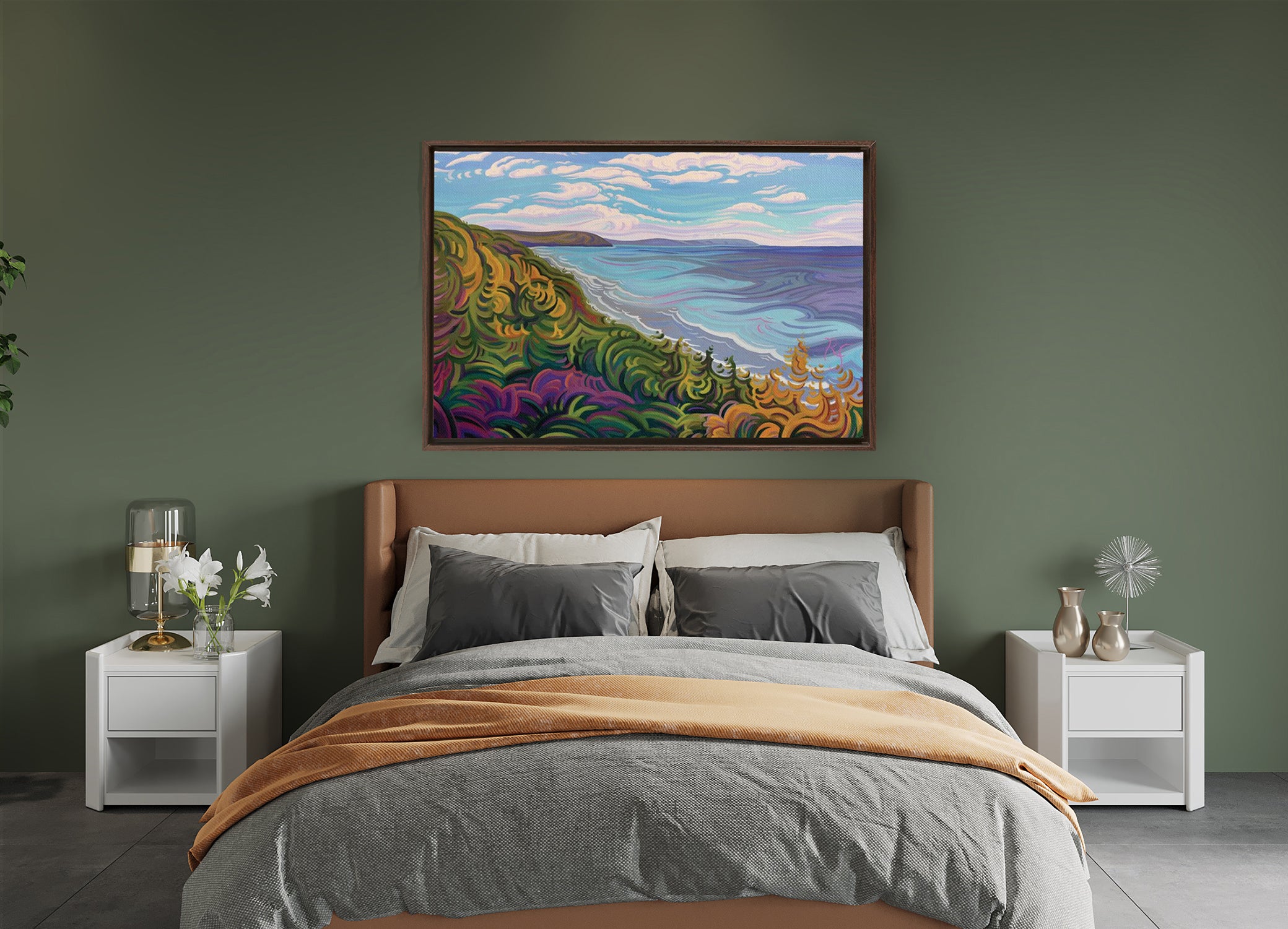 room and landscape painting
