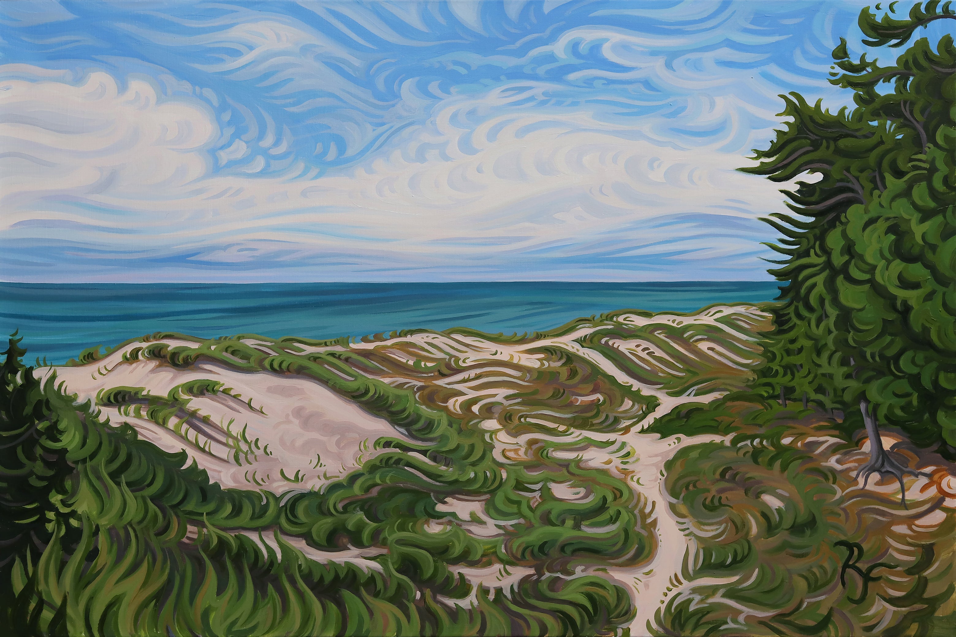 Lake Michigan Beach Art, Fine Art Paper Print -“Walk in Beauty”