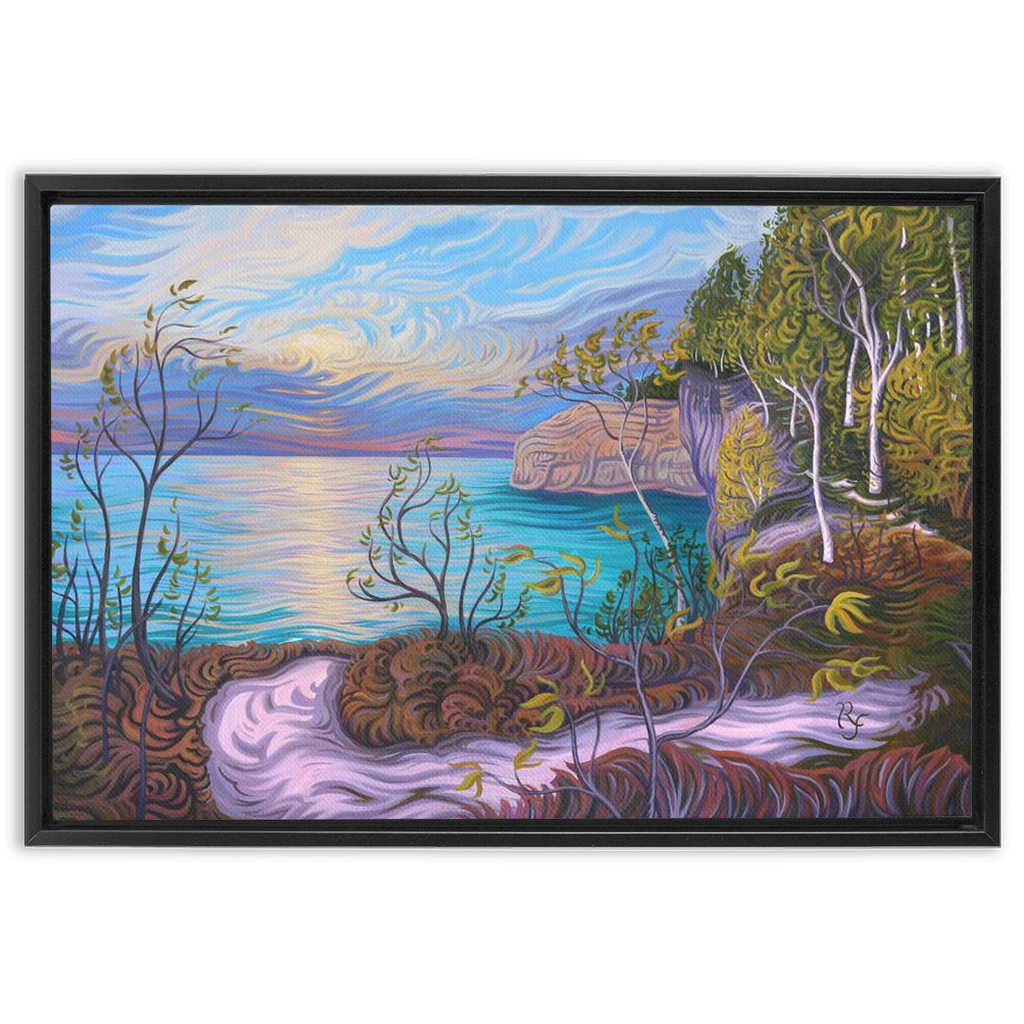 Pictured Rocks Framed Canvas Print - "Perfect Creation"