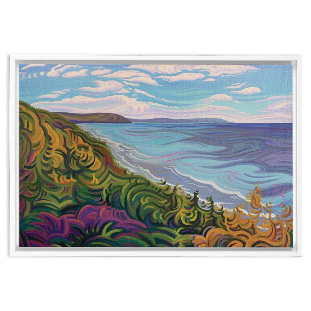 Colorful Memories Framed Canvas Print - Shoreline