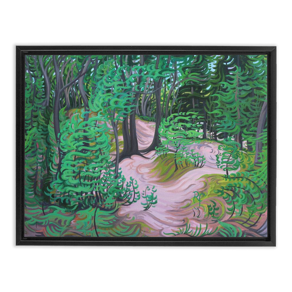 Michigan Dunes Forest Painting, Framed Canvas Prints - “Community”