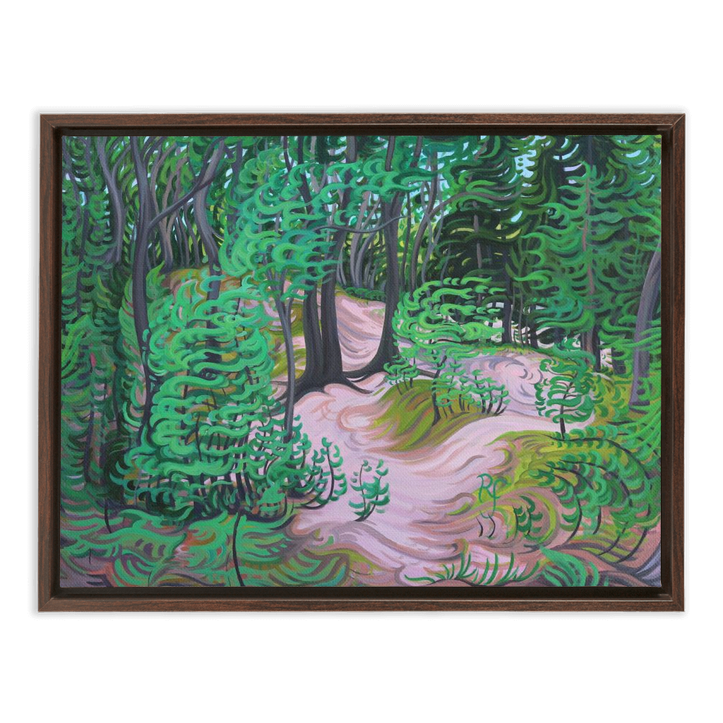 Michigan Dunes Forest Painting, Framed Canvas Prints - “Community”
