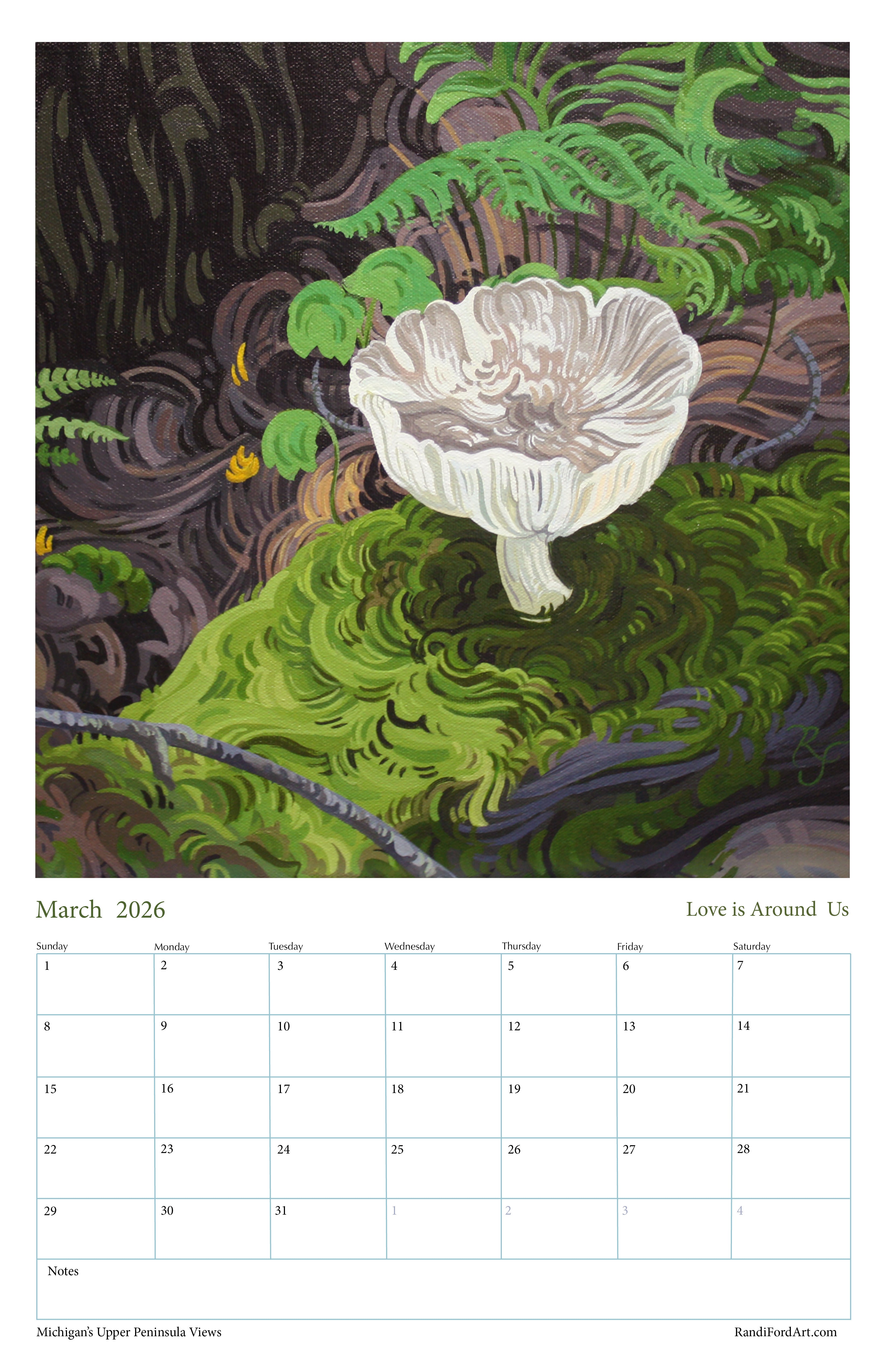 Michigan's Upper Peninsula Views 2026 Calendar