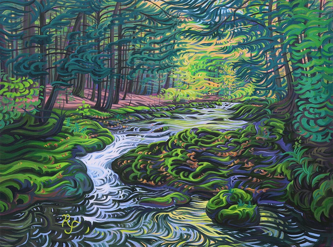 Water of Life - 36" x 48" Michigan's Rivers, Porcupine Mountains