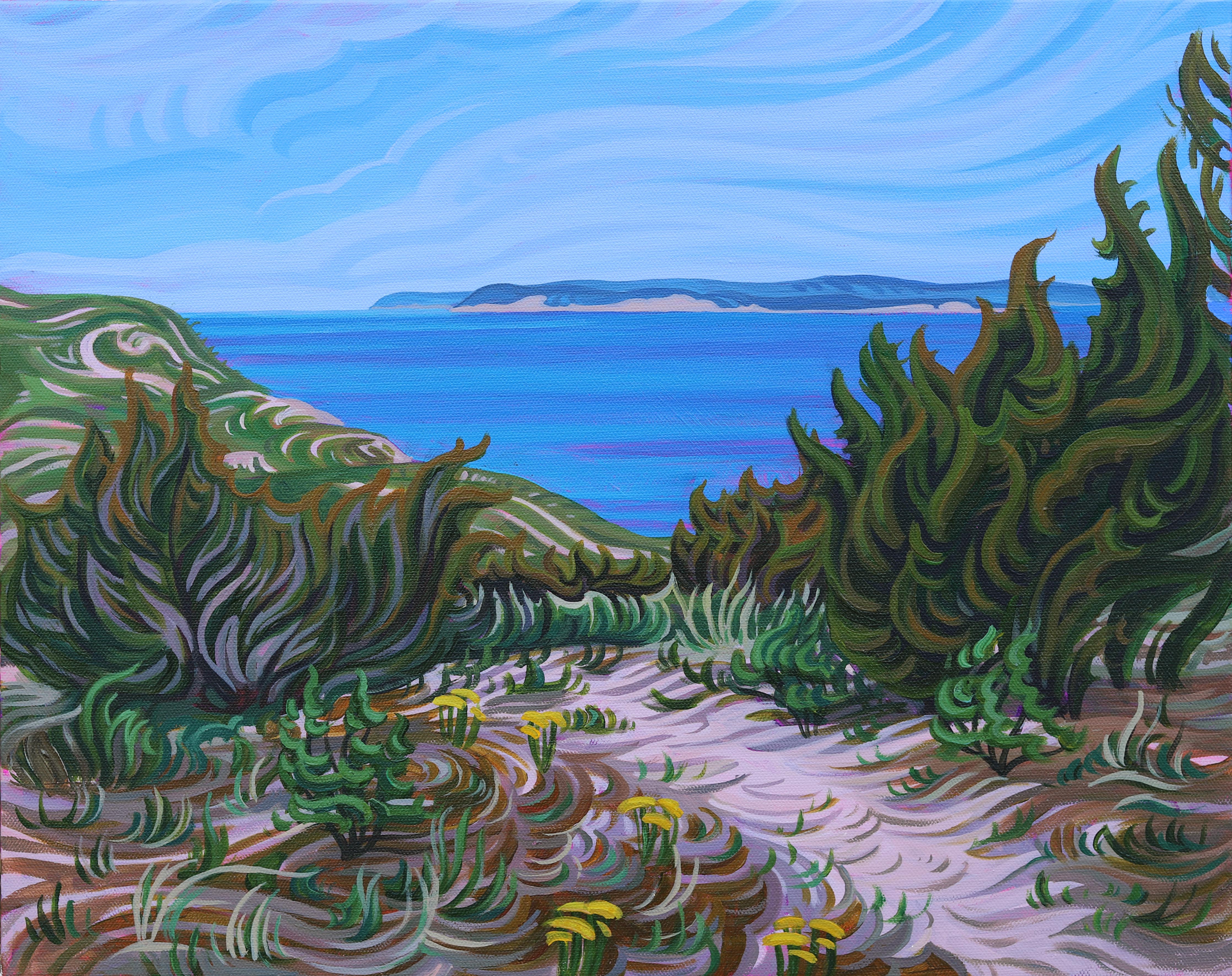 Gentle Dunes 16"x20"  Pyramid Point, Michigan, Sleeping Bear Dunes