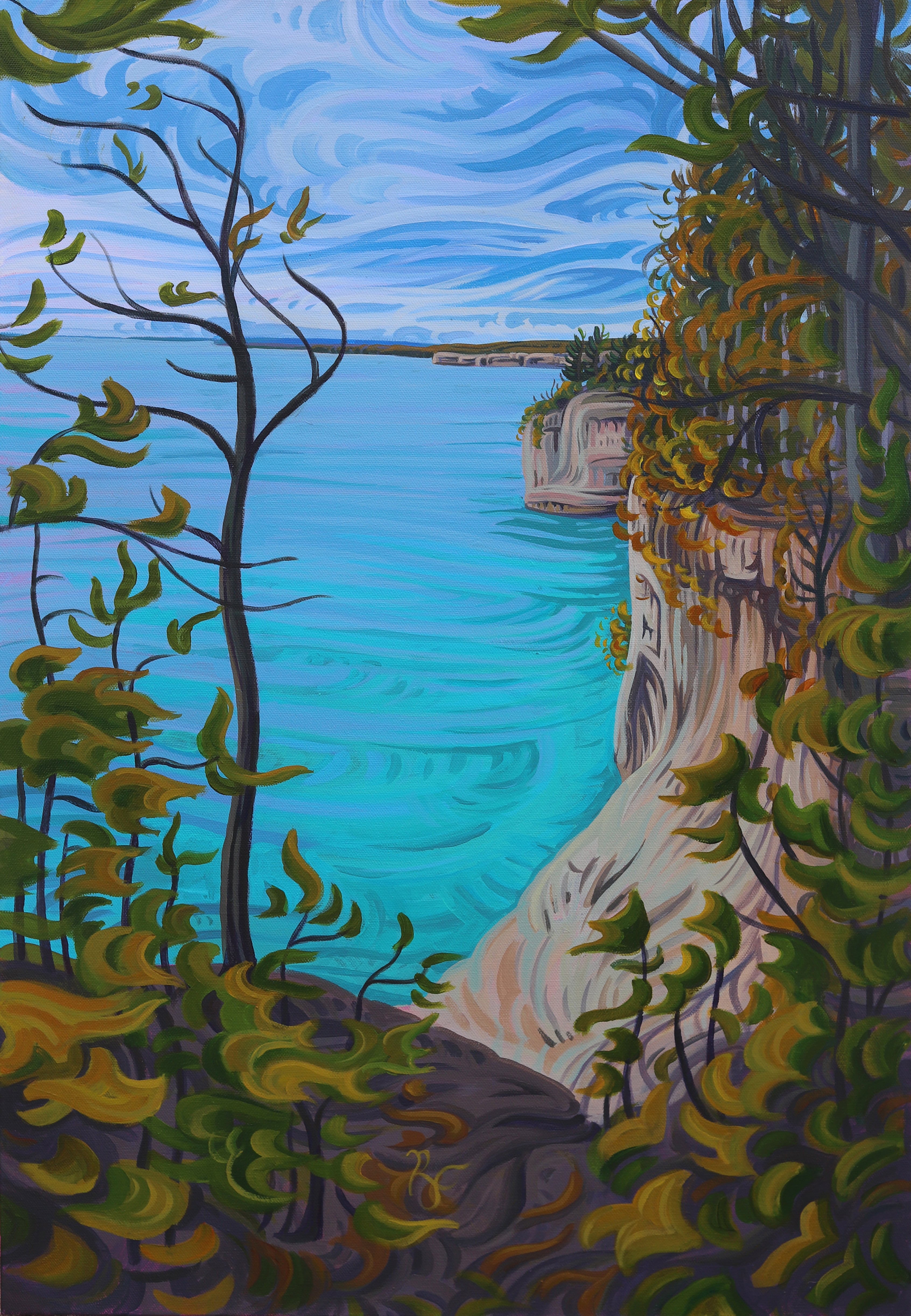 Into the Light 20" x 30" Michigan's Pictured Rocks