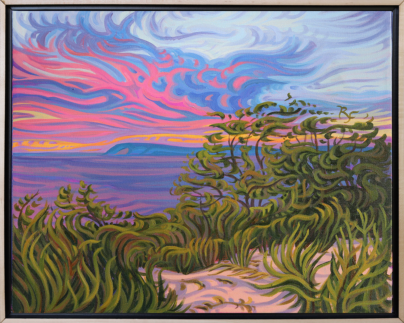 Passion Rays -16" x 20"- Lake Michigan Sunset -Sleeping Bear Dunes Sho