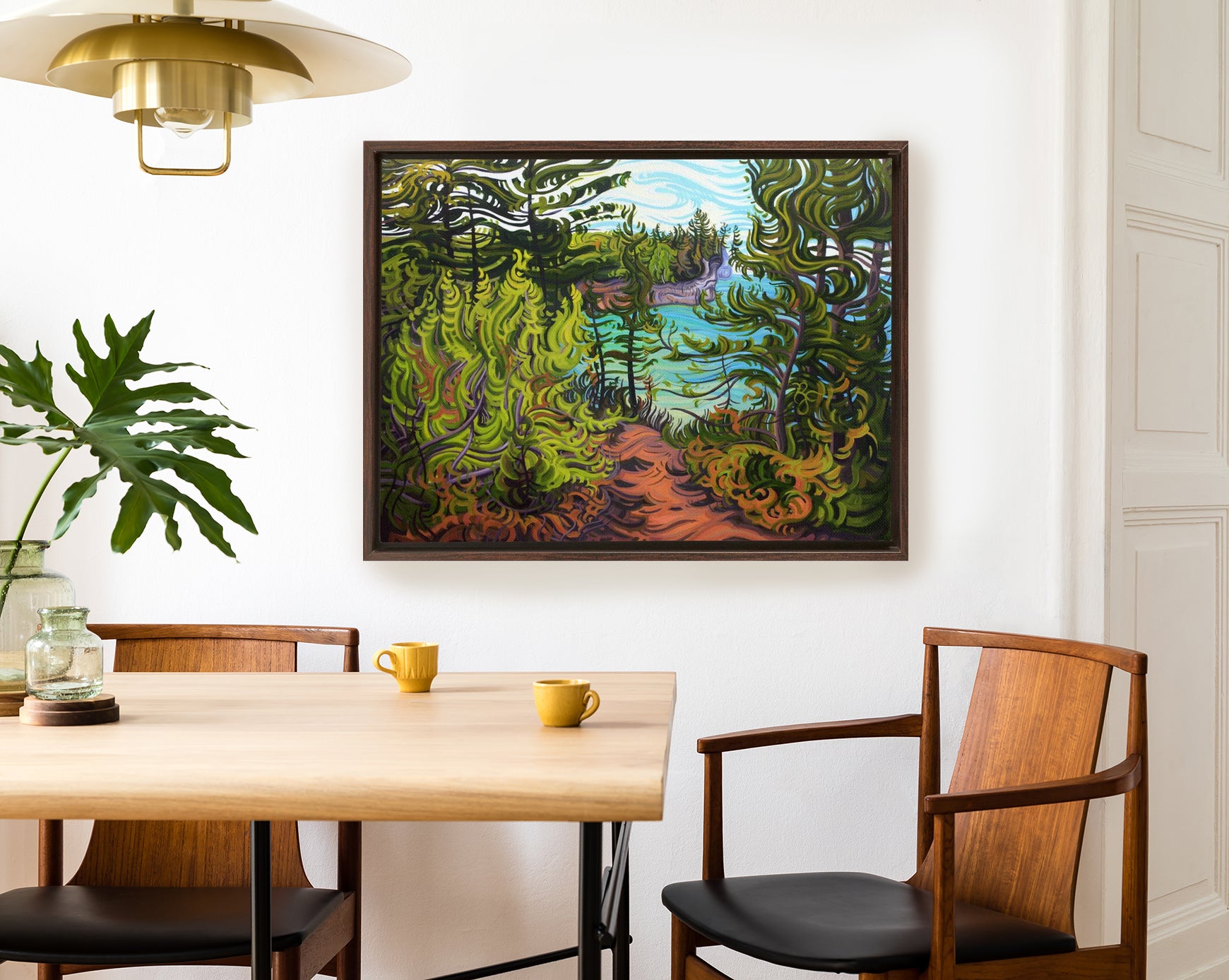 Pictured Rocks Painting, Lake Superior Framed Canvas Print - “The Journey Ahead”