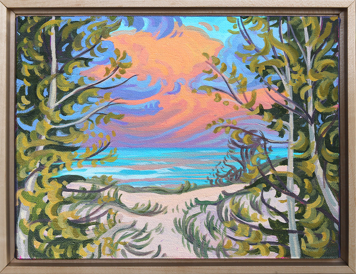 Walk in Beauty - Lake Michigan Beach - Nordhouse Dunes - Framed Canvas –  Randi Ford