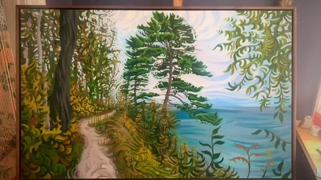 along path