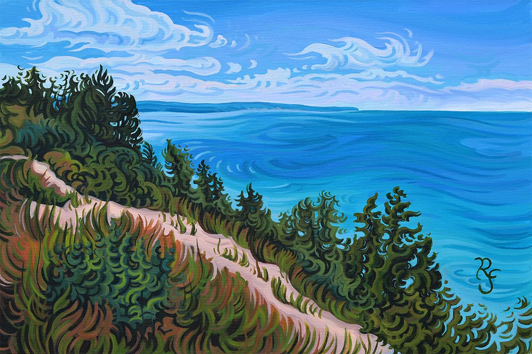 Water's Flow 24" x 36" Empire Bluff, Lake Michigan, Sleeping Bear