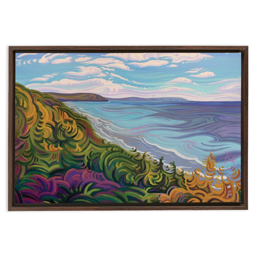 Colorful Memories Framed Canvas Print - Shoreline