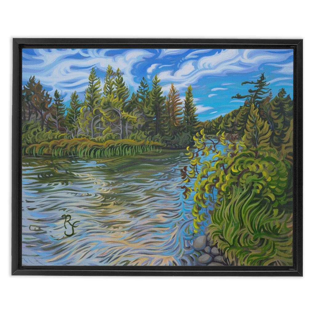 Platte River Framed Canvas Print - "Tranquil Waters"