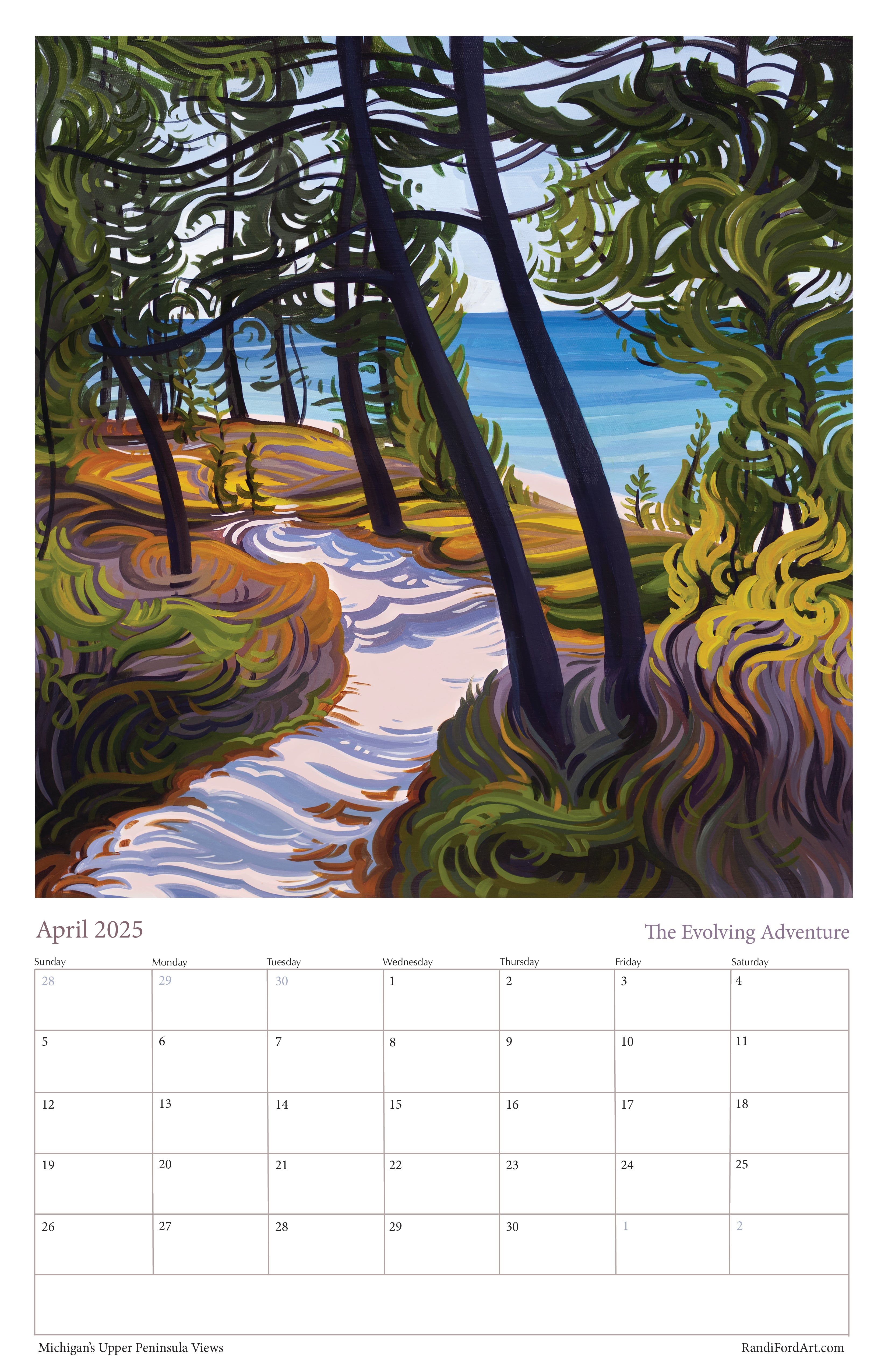 Michigan's Upper Peninsula Views 2026 Calendar