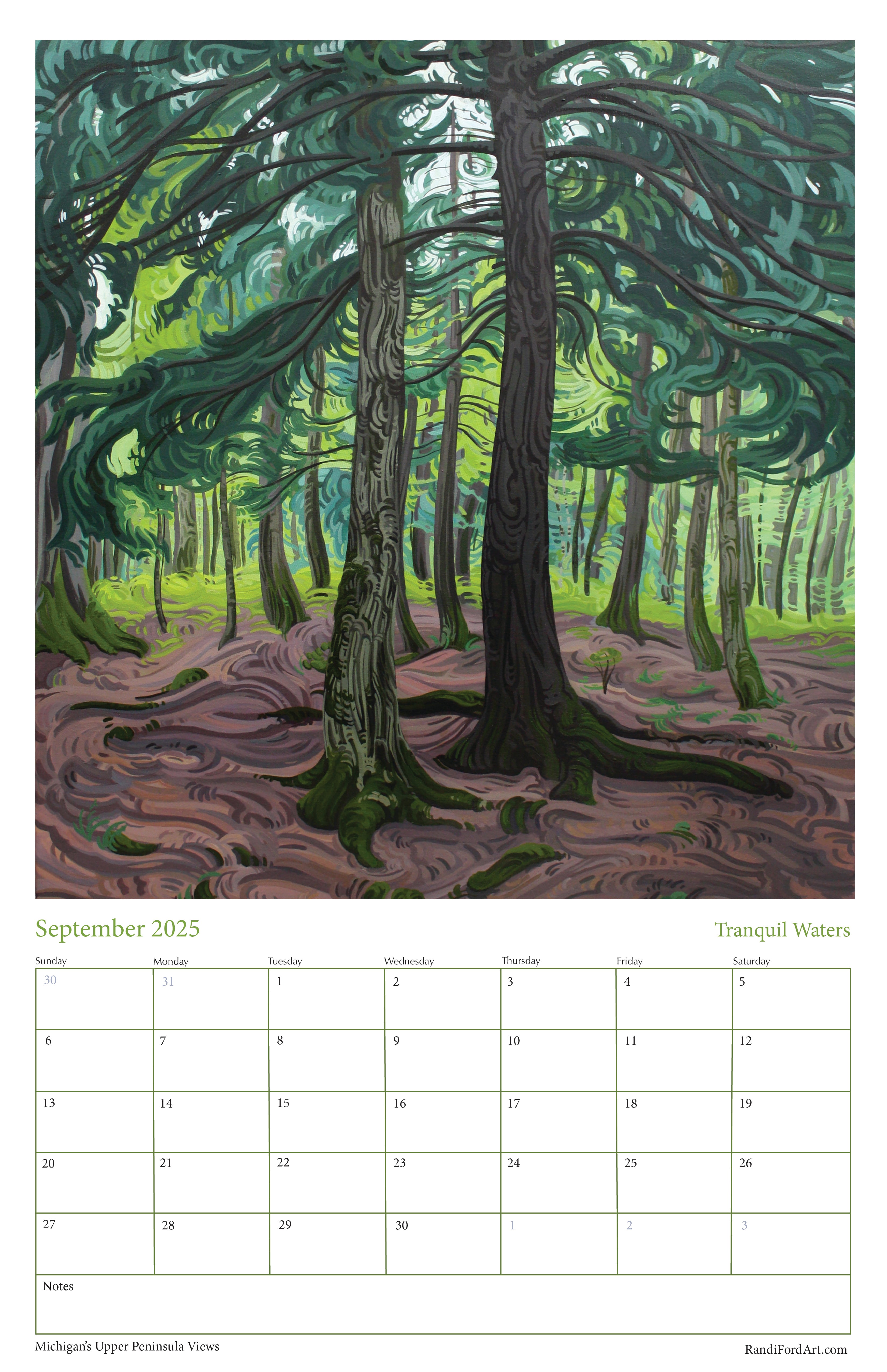 Michigan's Upper Peninsula Views 2026 Calendar