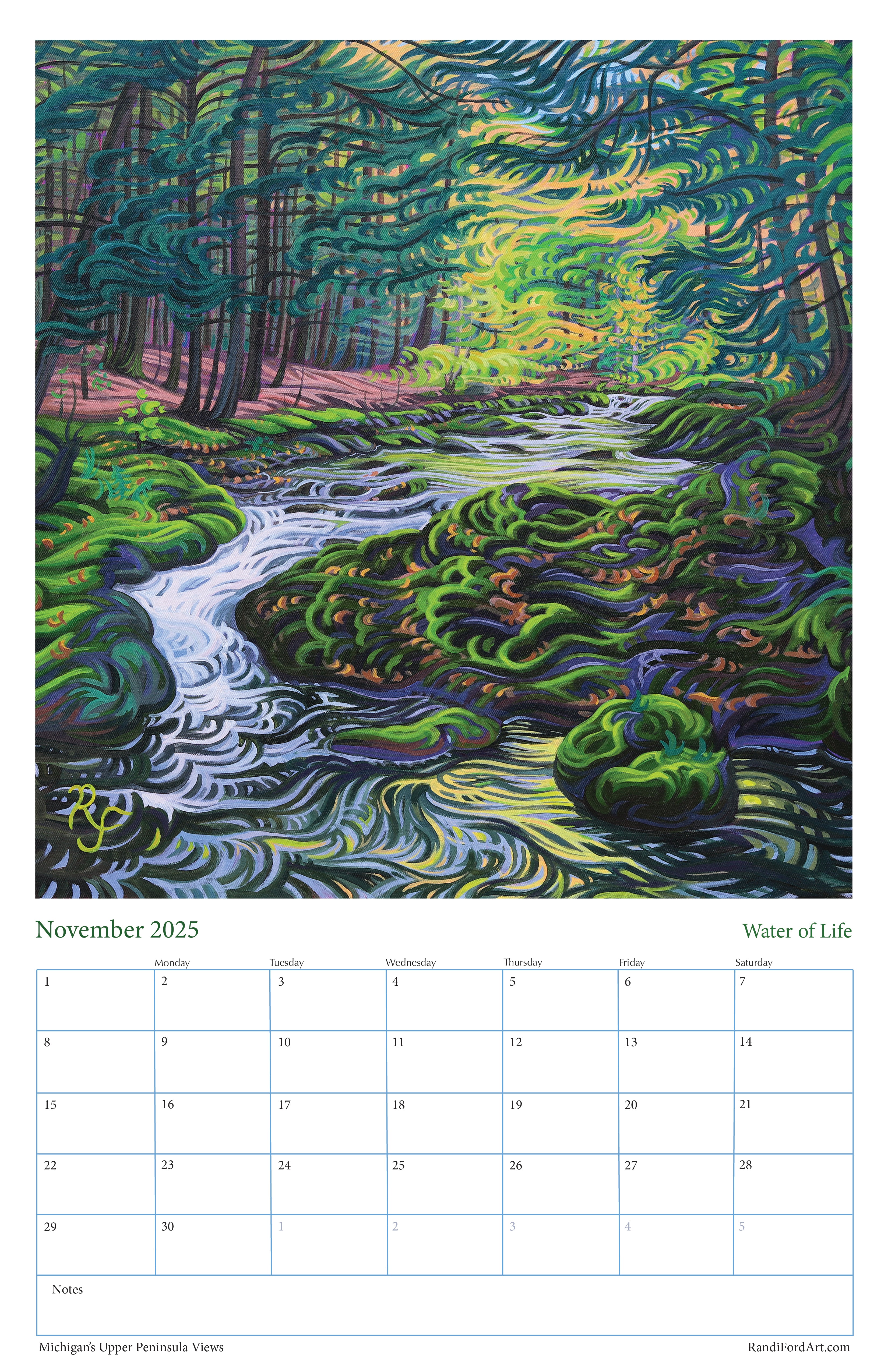 Michigan's Upper Peninsula Views 2026 Calendar