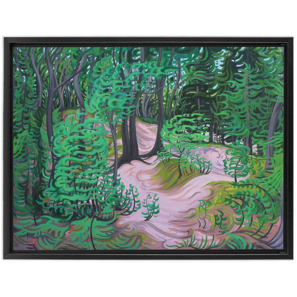 Michigan Dunes Forest Painting, Framed Canvas Prints - “Community”