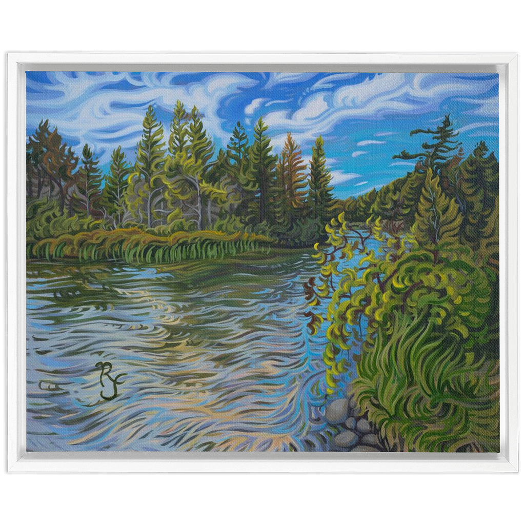 Platte River Framed Canvas Print - "Tranquil Waters"