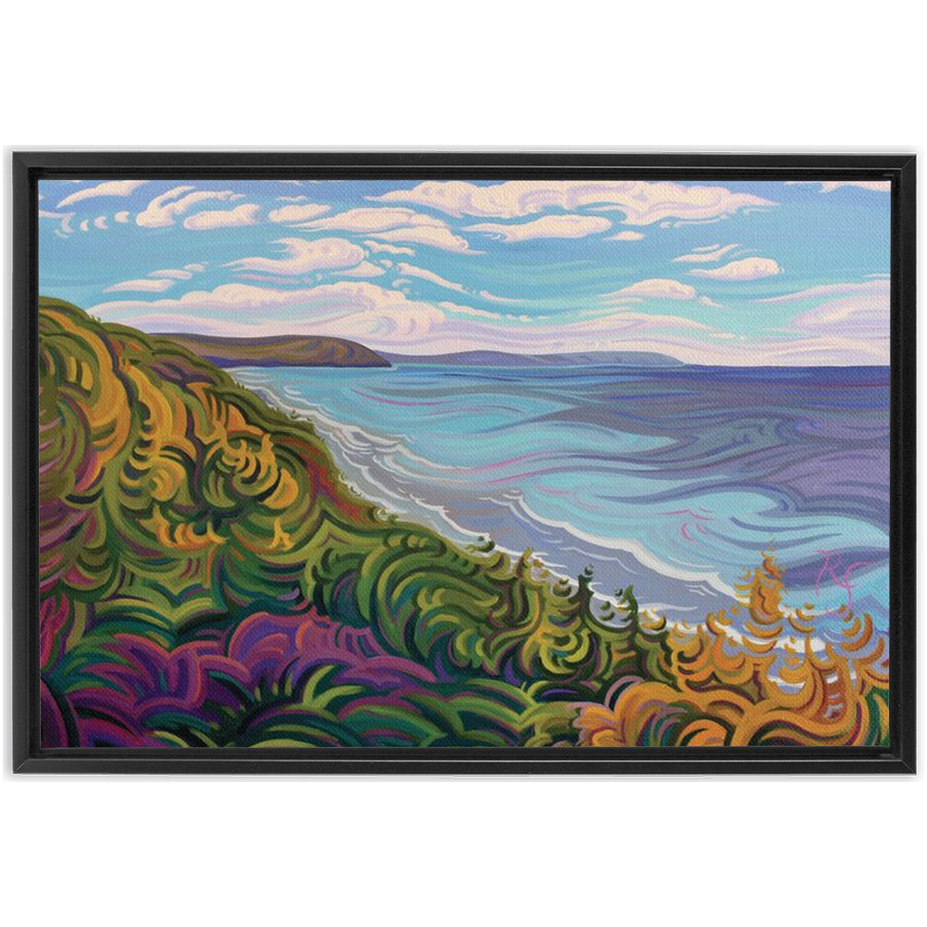 Colorful Memories Framed Canvas Print - Shoreline