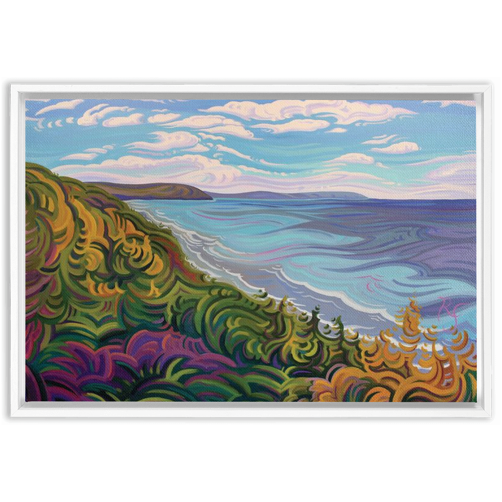 Colorful Memories Framed Canvas Print - Shoreline