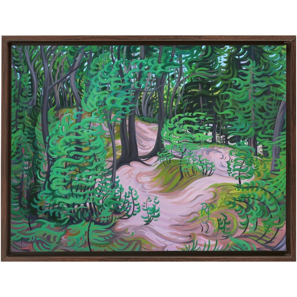 Michigan Dunes Forest Painting, Framed Canvas Prints - “Community”