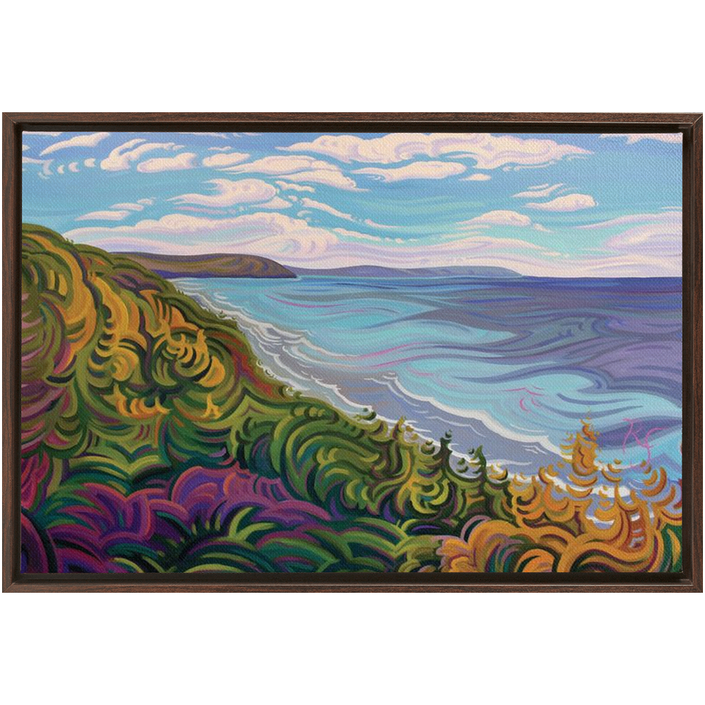 Colorful Memories Framed Canvas Print - Shoreline