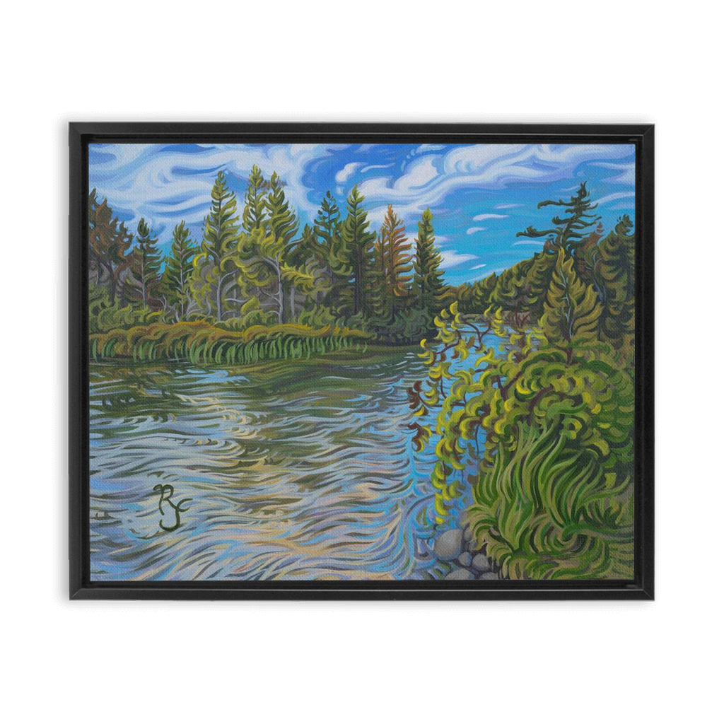 Platte River Framed Canvas Print - "Tranquil Waters"