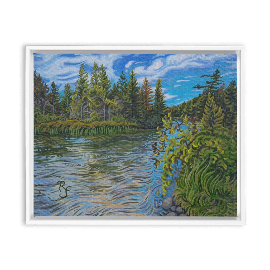 Platte River Framed Canvas Print - "Tranquil Waters"