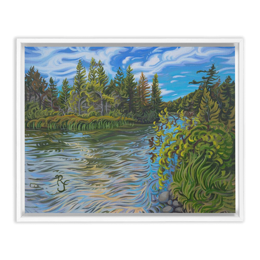 Platte River Framed Canvas Print - "Tranquil Waters"