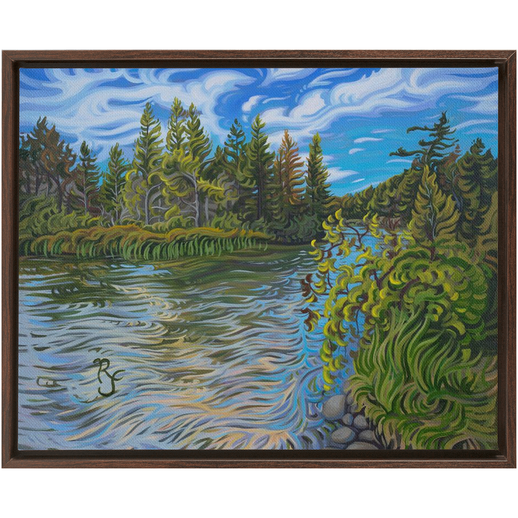 Platte River Framed Canvas Print - "Tranquil Waters"