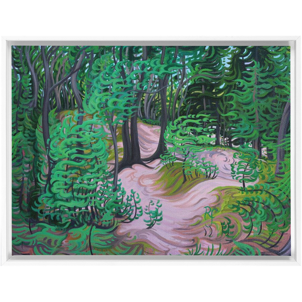 Michigan Dunes Forest Painting, Framed Canvas Prints - “Community”