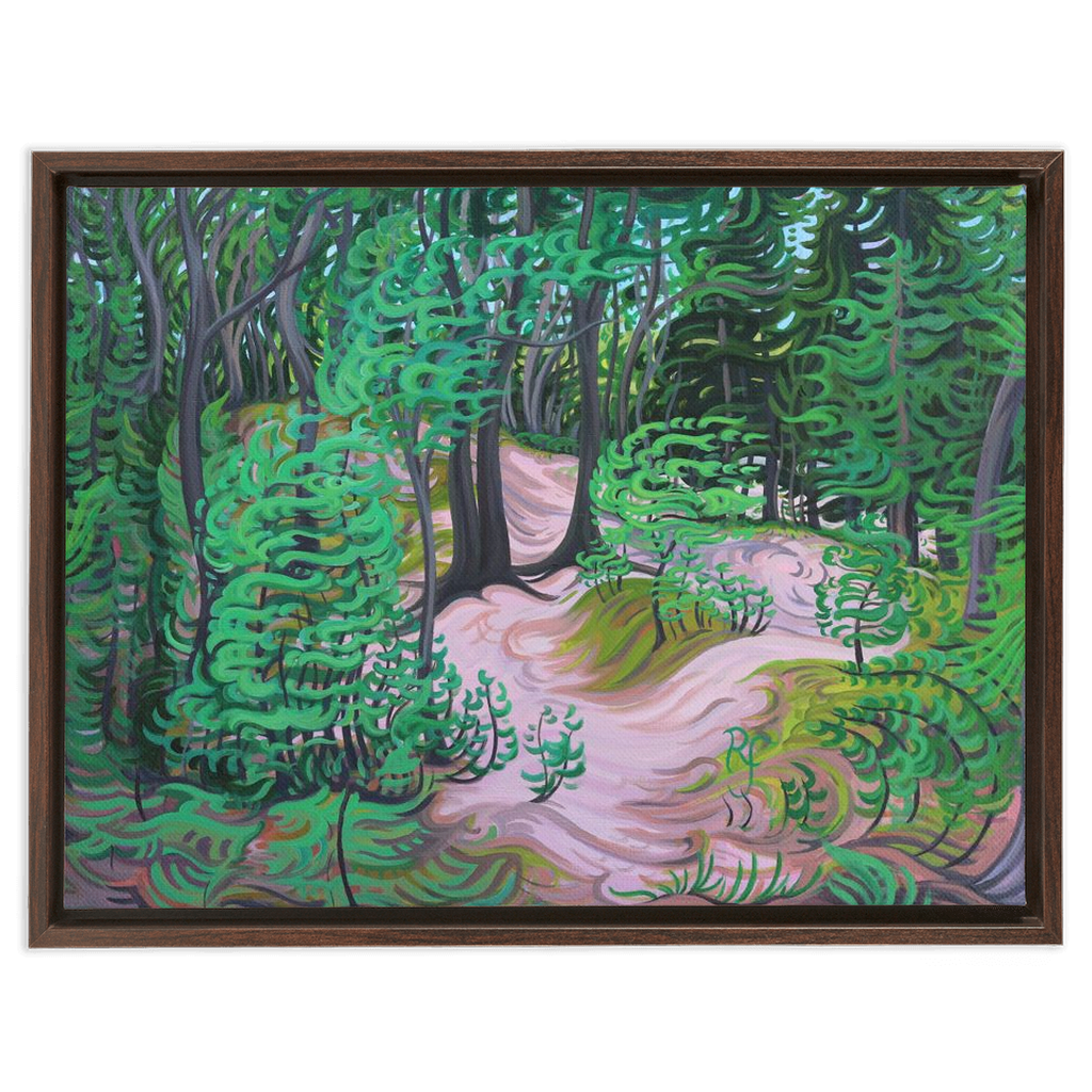 Michigan Dunes Forest Painting, Framed Canvas Prints - “Community”