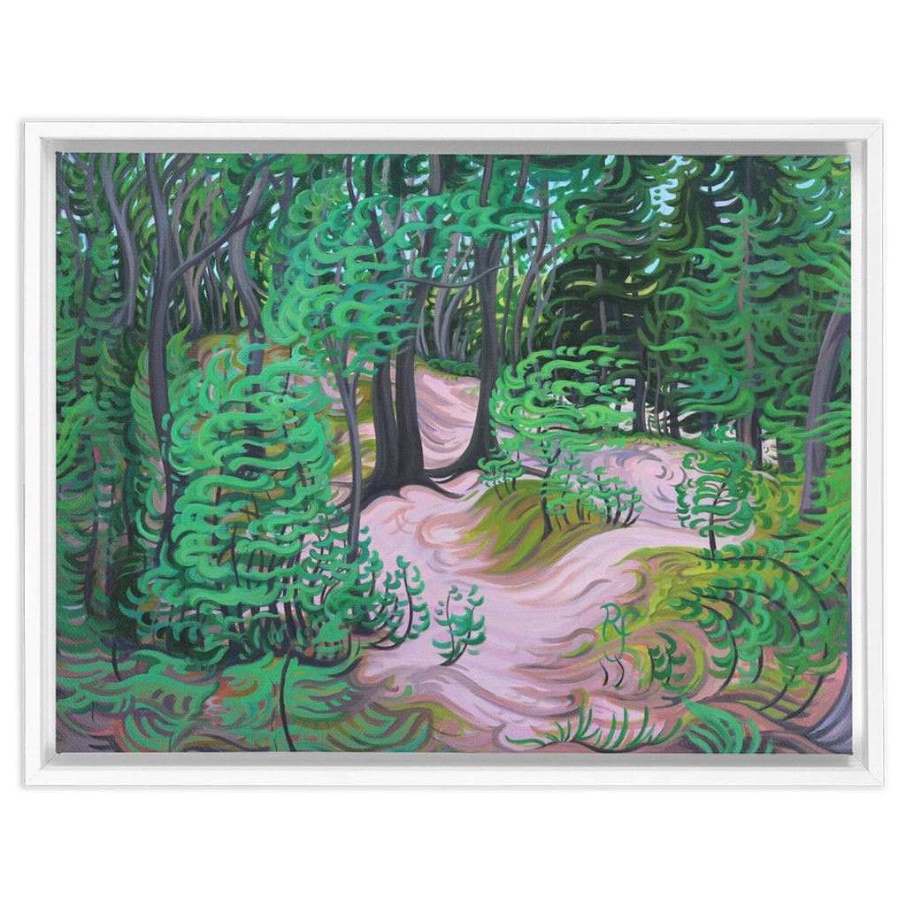 Michigan Dunes Forest Painting, Framed Canvas Prints - “Community”