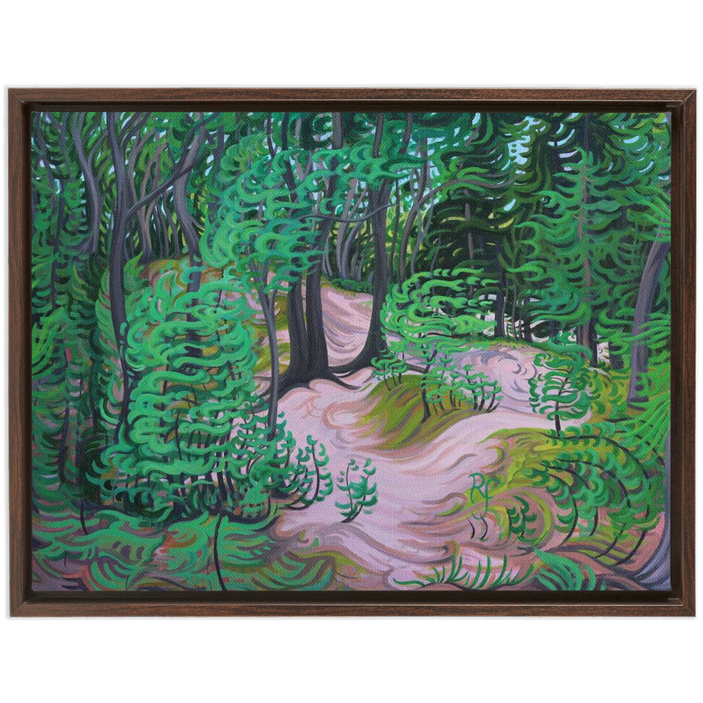 Michigan Dunes Forest Painting, Framed Canvas Prints - “Community”